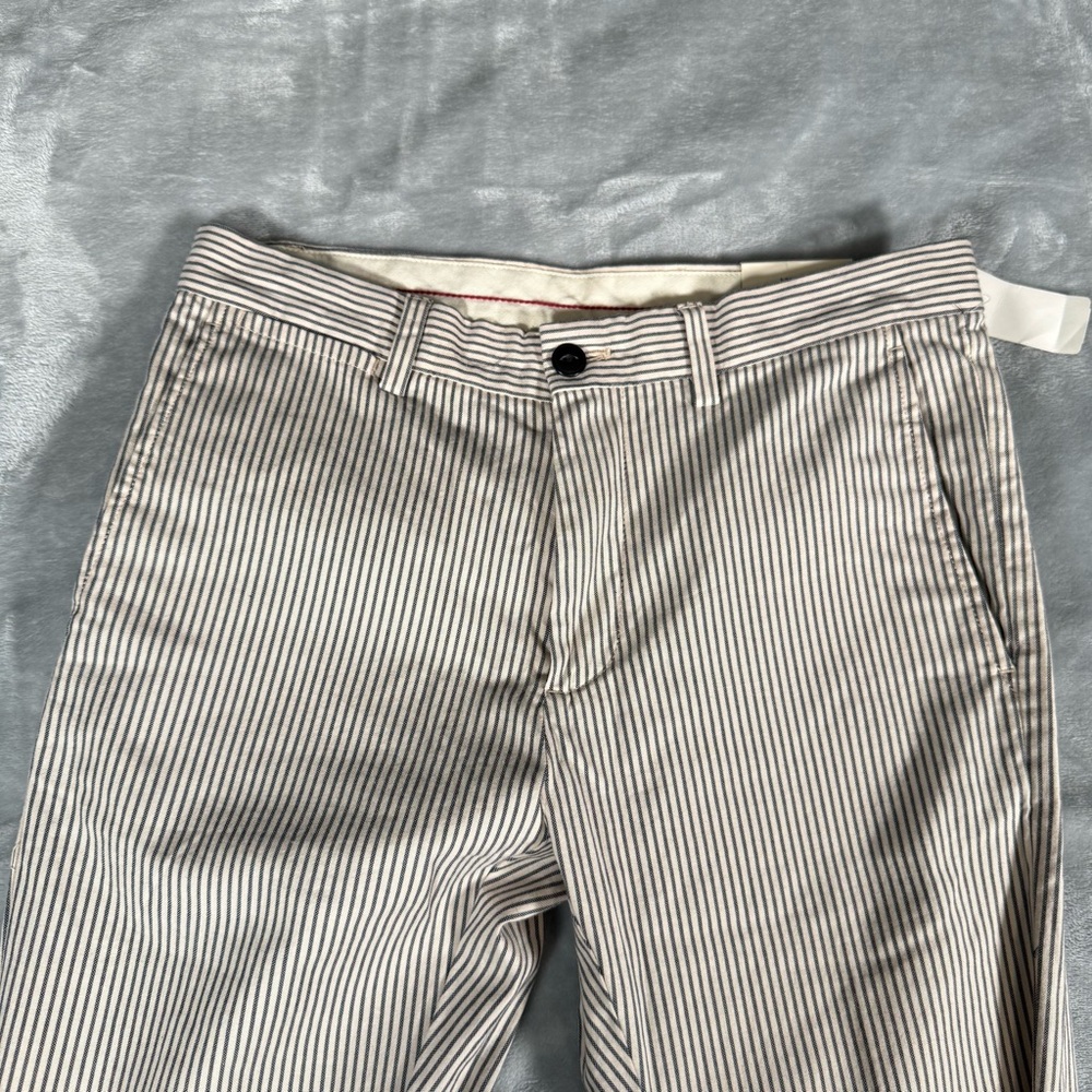 Brooks Brothers Red Fleece Striped Dress Pants Mens 30x34 Skinny Fit Cotton NEW - Picture 6 of 12